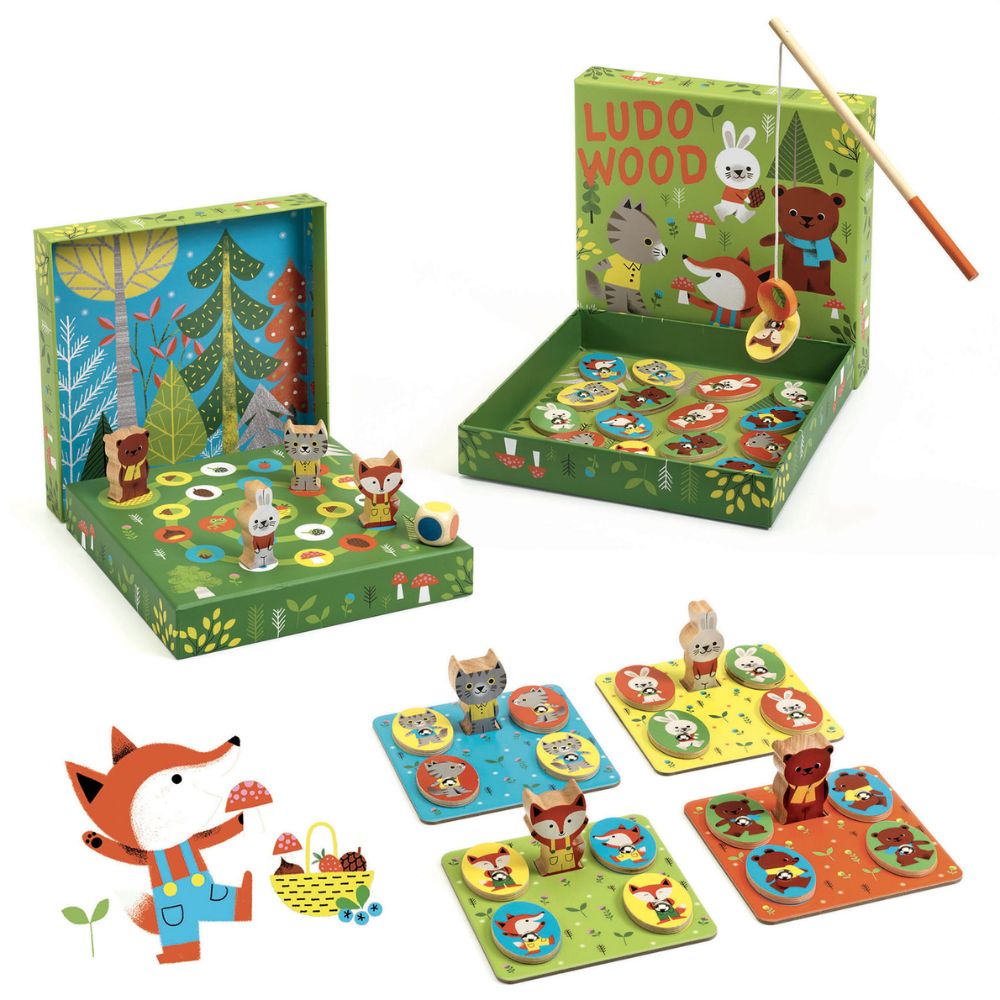 Djeco Toddler Wooden Games - Ludo Wood DJ01628