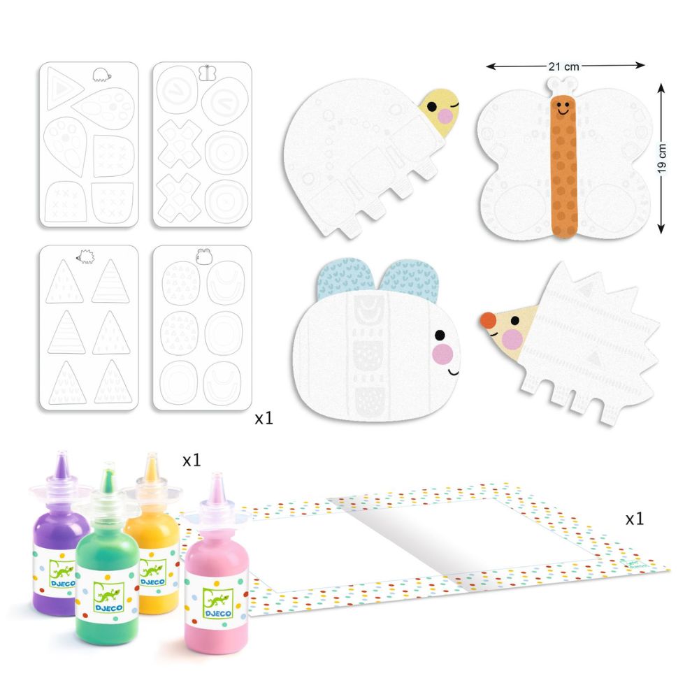 Toddler Crafts Djeco Magic Finger Painting Kit 