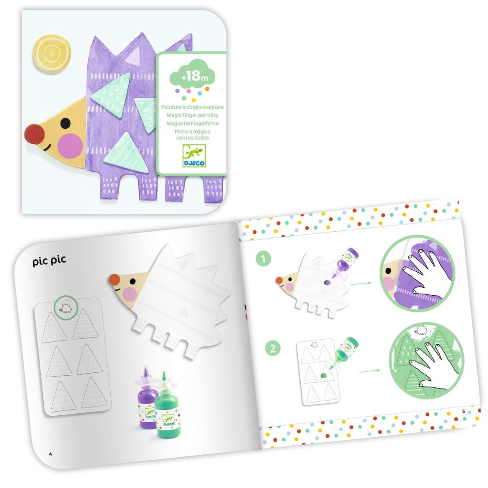 Toddler Crafts Djeco Magic Finger Painting Kit 