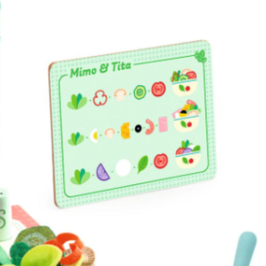 Djeco Role Play Toys - Mimo and Tita Salad Bar DJ05523