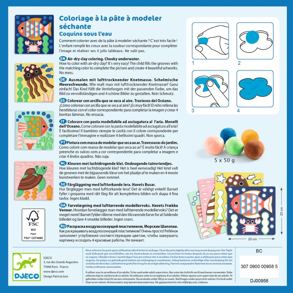 Djeco Modelling Clay Pictures - Cheeky Underwater DJ00958