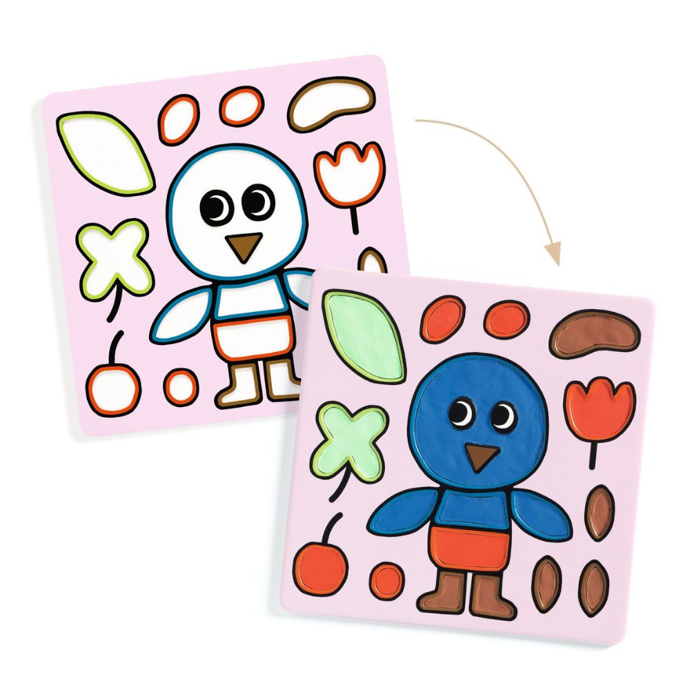 Djeco Modelling Clay Pictures - Naughty Garden Friends DJ00959