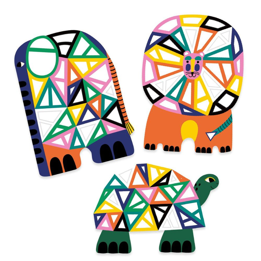 Djeco Mosaic Stickers Craft Set - African Animals