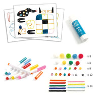 Djeco Multi Activity Kit - Creative Punch Out Boxes - 6 Big Buddies & Doggies DJ00956