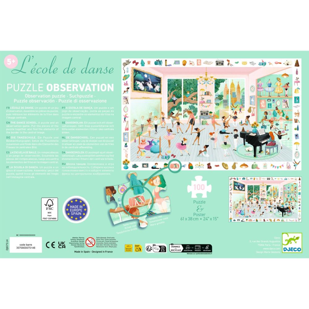 Djeco Observation Puzzle - The Ballet Dance School