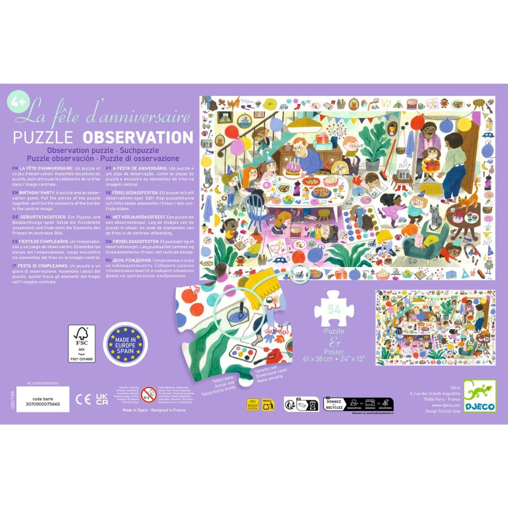 Djeco Observation Puzzle - The Birthday Party