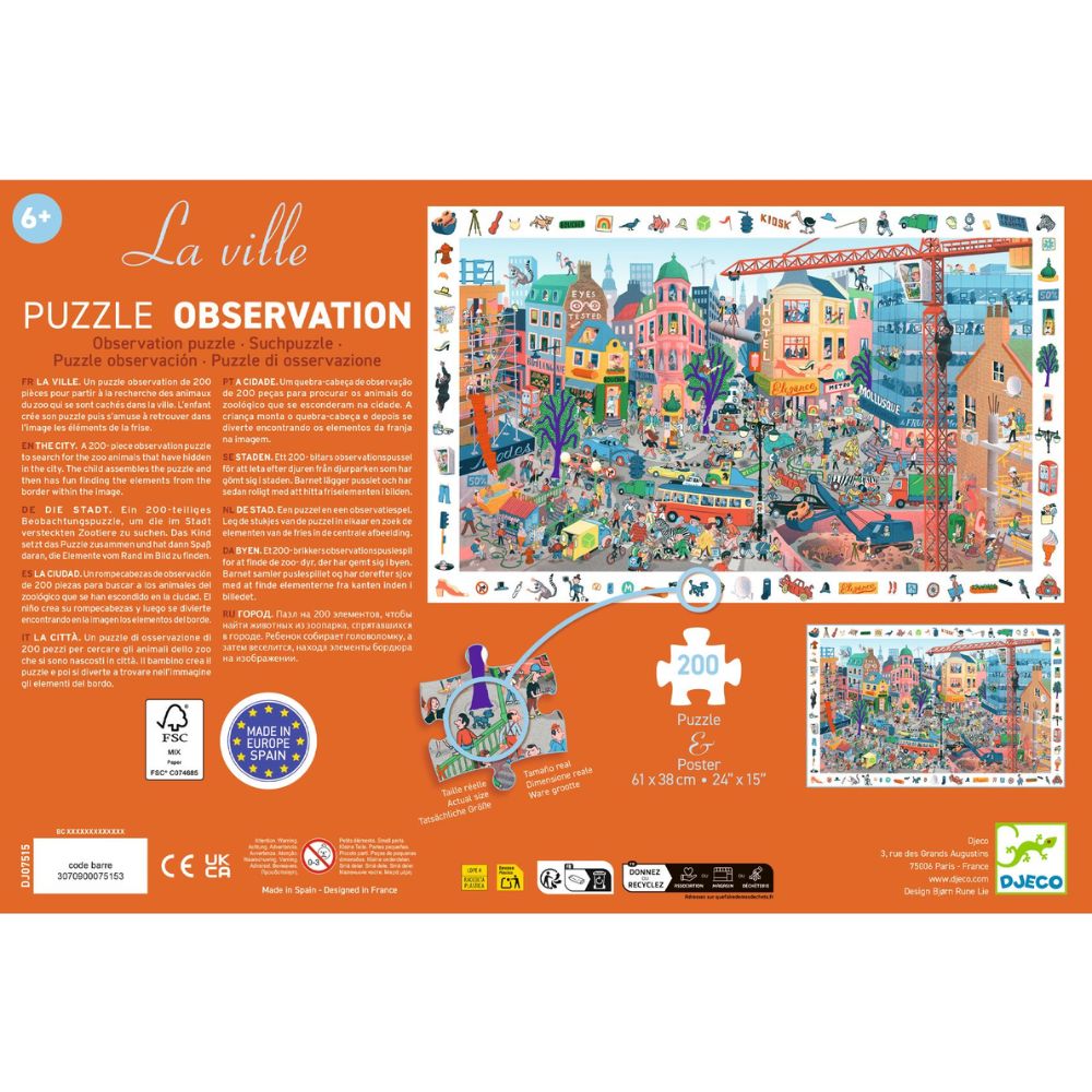 Djeco Observation Puzzle - The City