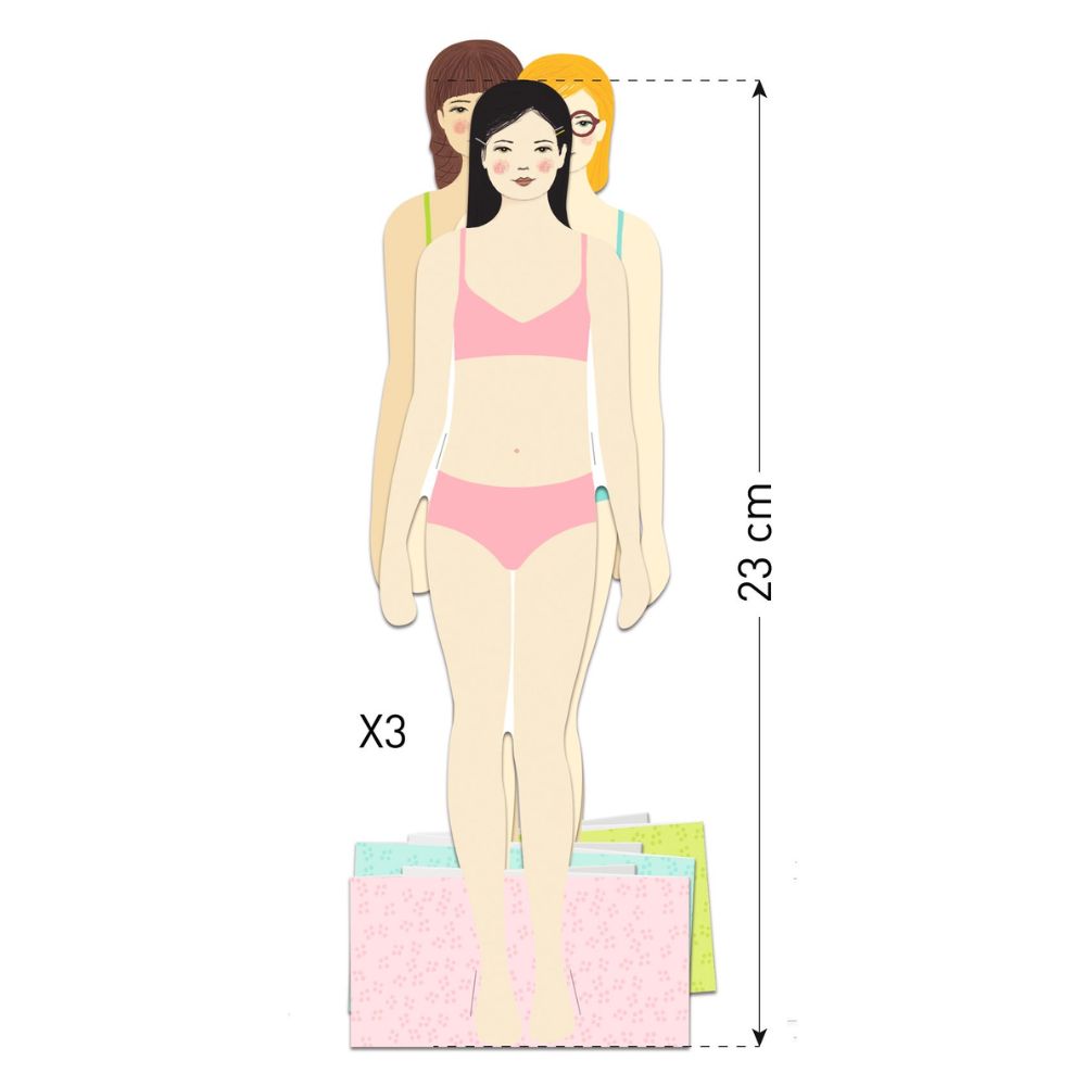 Fashion Design Toy - Djeco Paper Dolls: One Big Dressing Room