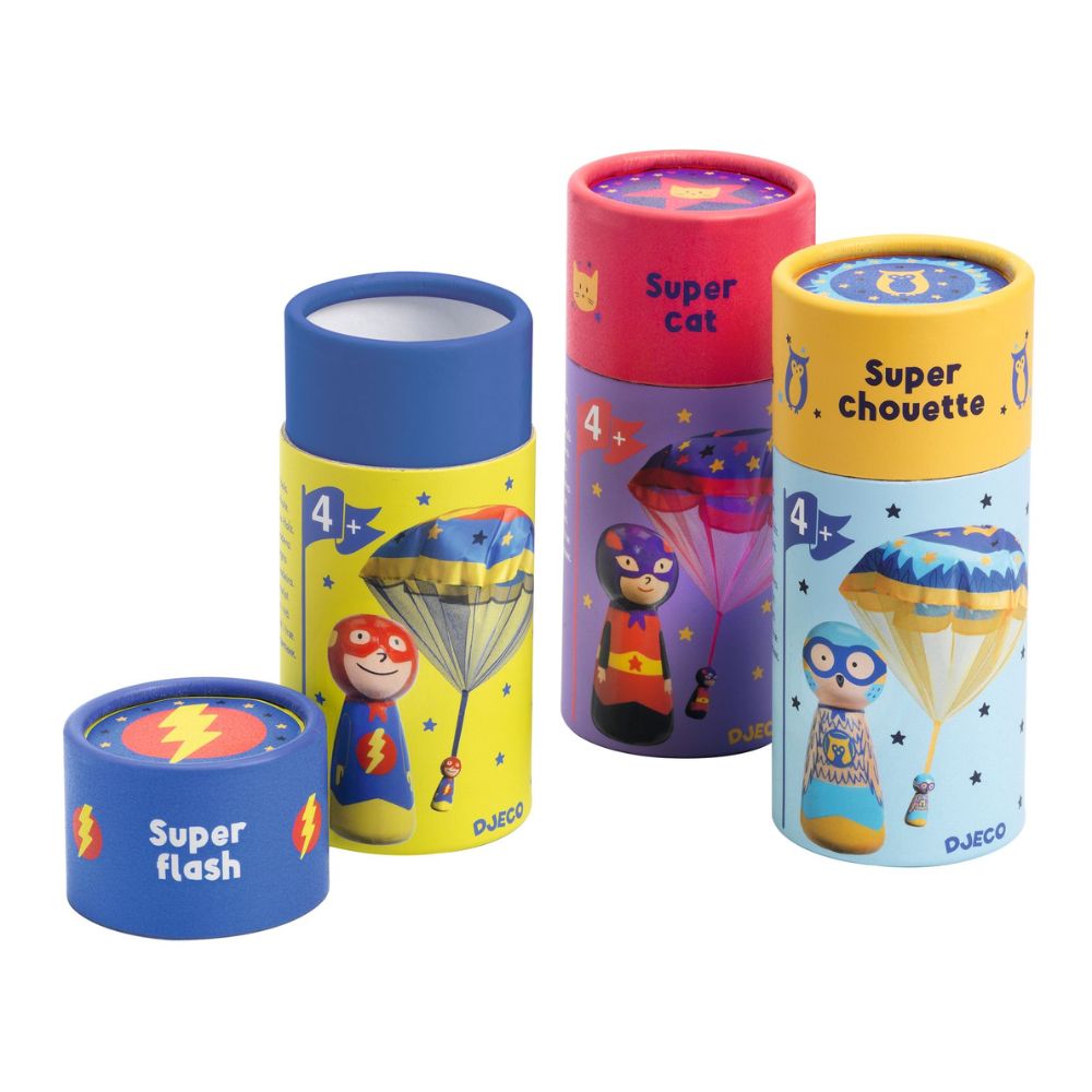 Djeco Parachutistes Flying Heroes - various designs