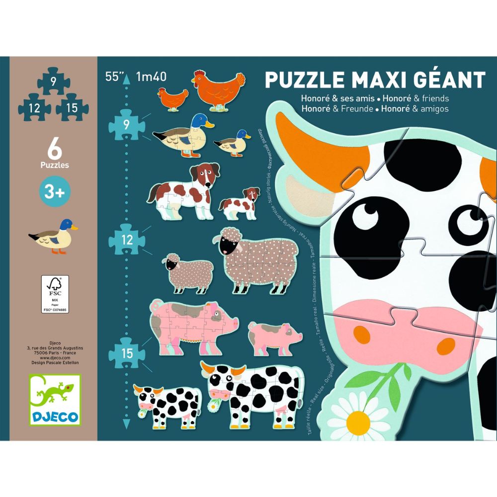 Djeco Progressive Puzzles - Honore and Friends DJ07112