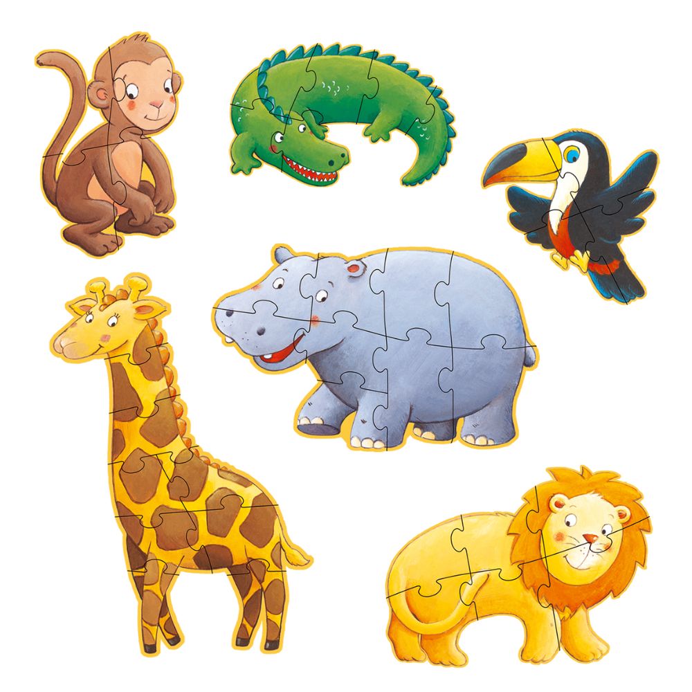 Djeco Progressive Puzzles - Marmoset and Friends DJ07114