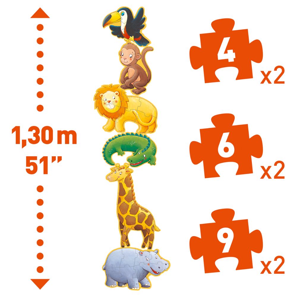 Djeco Progressive Puzzles - Marmoset and Friends DJ07114