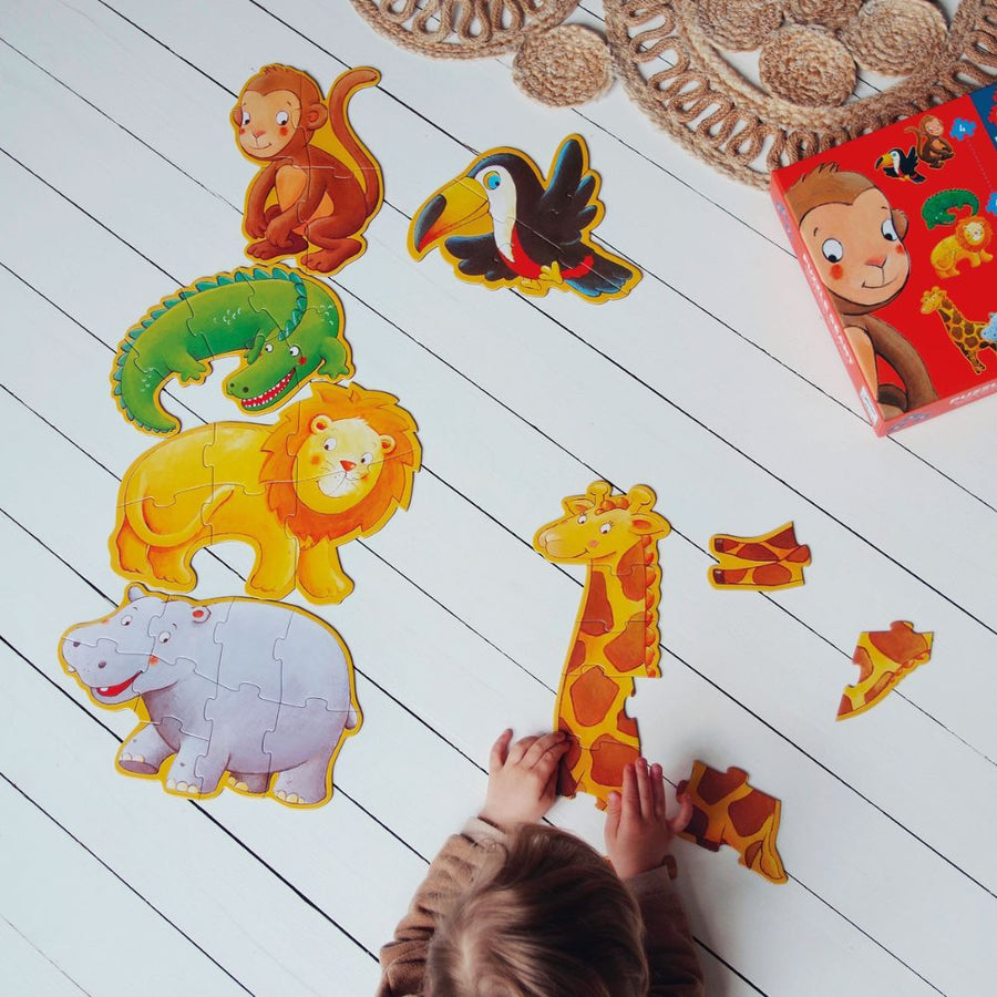 Djeco Progressive Puzzles - Marmoset and Friends DJ07114
