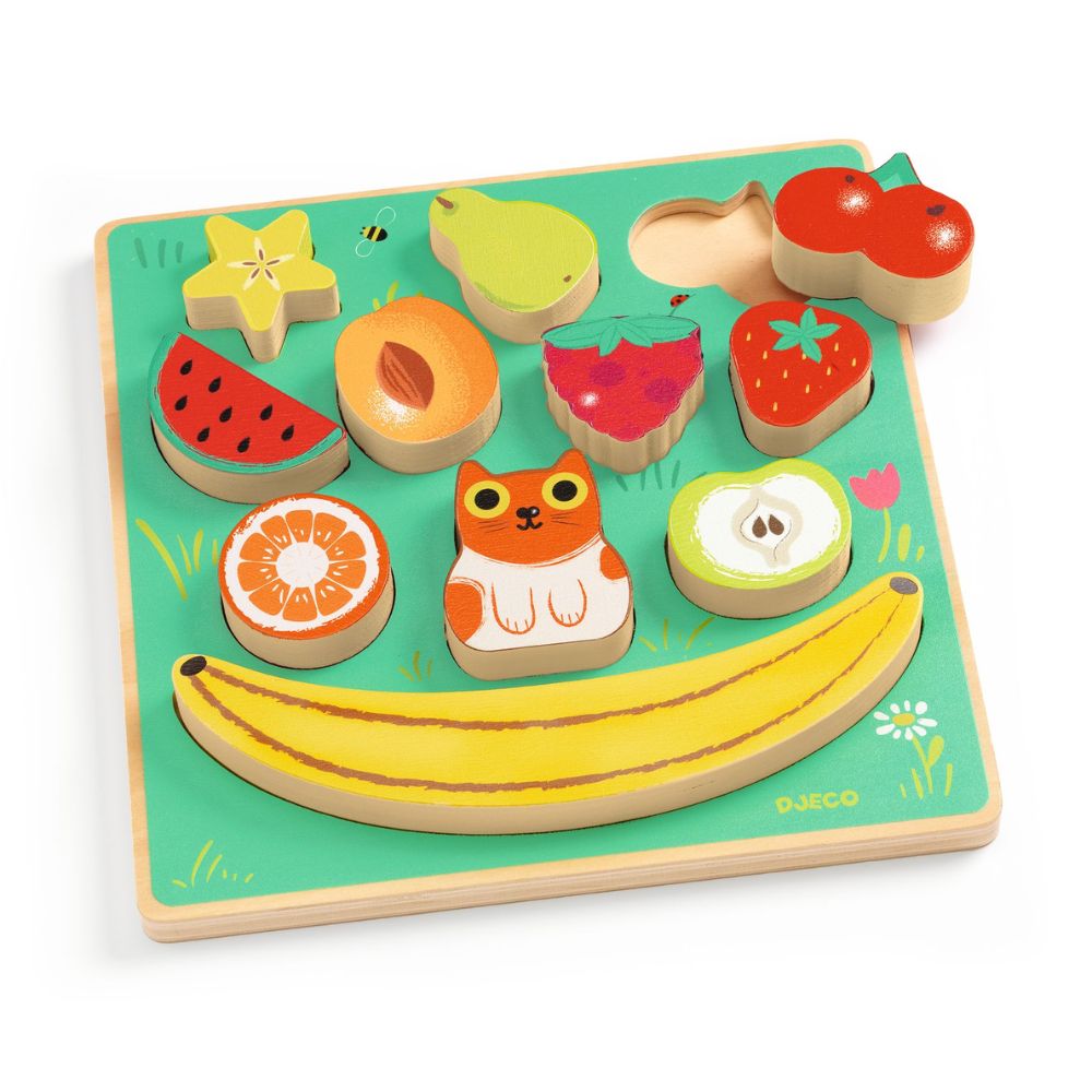 Djeco Puzz &amp; Boom Happy Wooden Puzzle and Balancing Game DJ01073