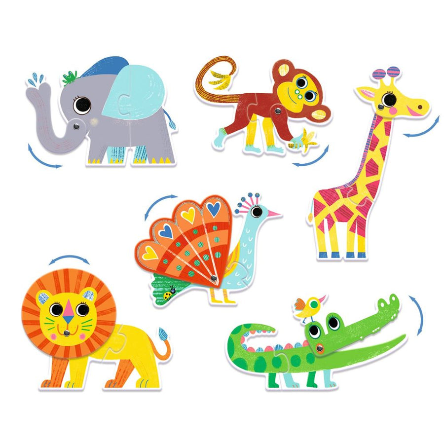Djeco Puzzle Duo-Trio - Animals DJ08262