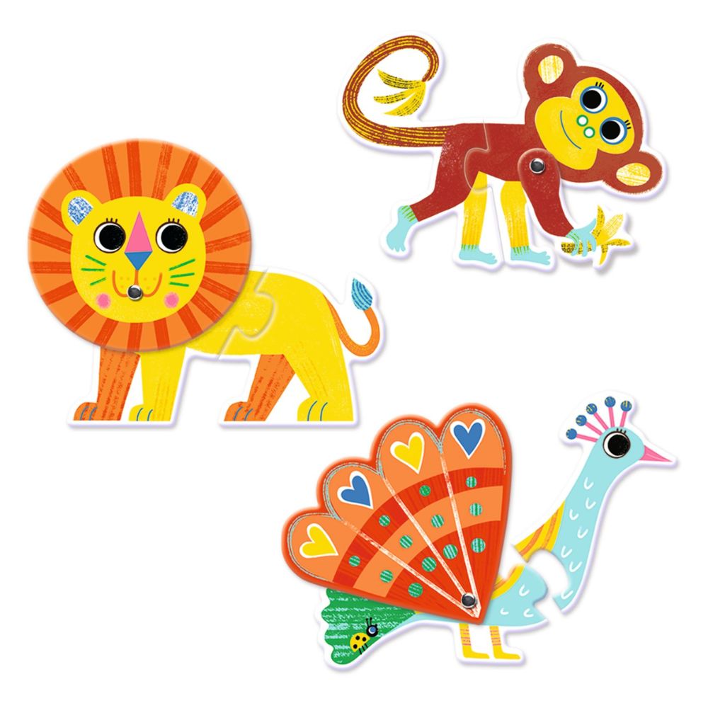 Djeco Puzzle Duo-Trio - Animals DJ08262
