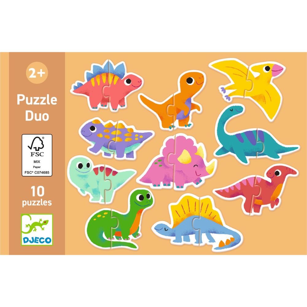 Djeco Puzzle Duo-Trio - Dinos DJ08263