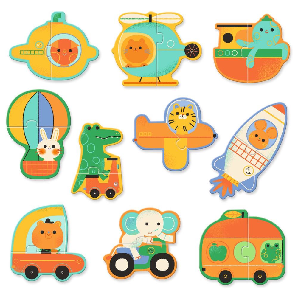 Djeco Puzzle Duo-Trio - Vehicles DJ08270