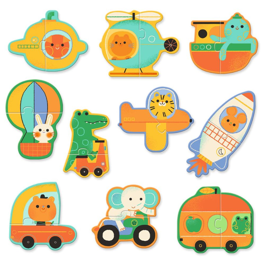 Djeco Puzzle Duo-Trio - Vehicles DJ08270