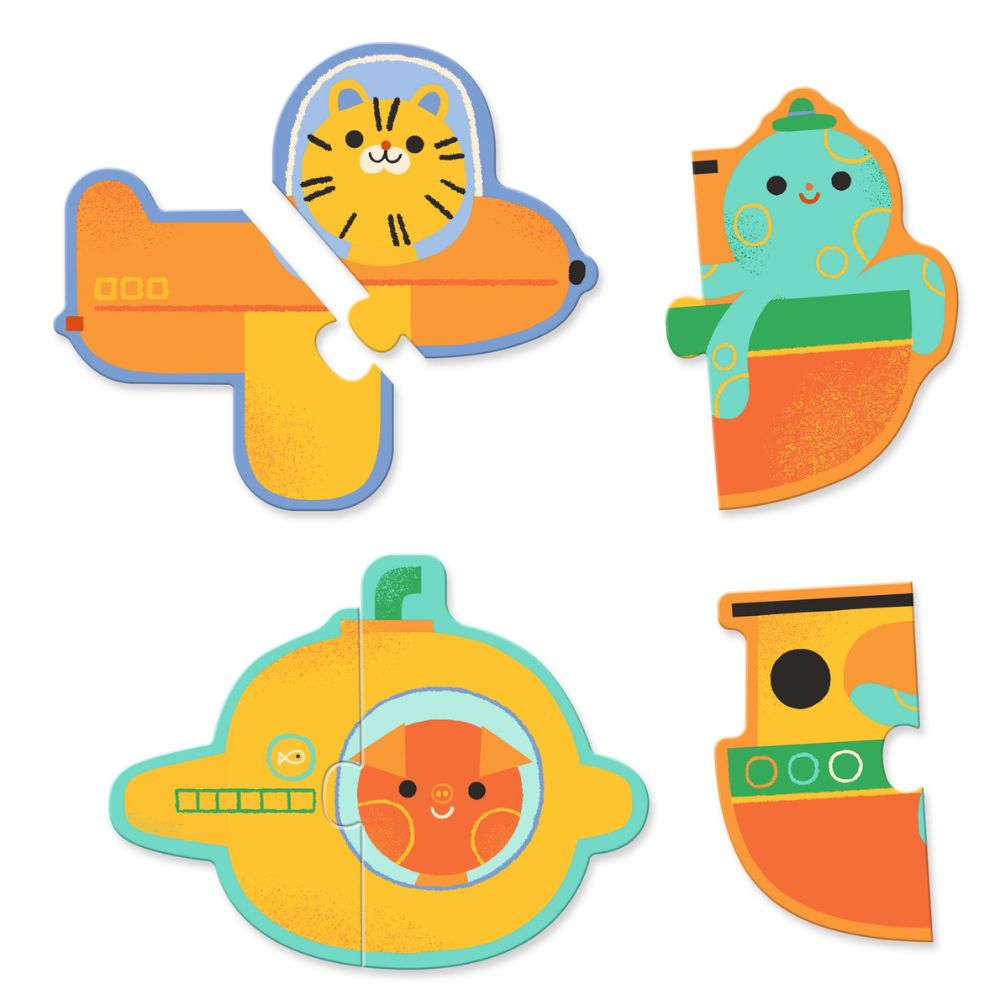 Djeco Puzzle Duo-Trio - Vehicles DJ08270
