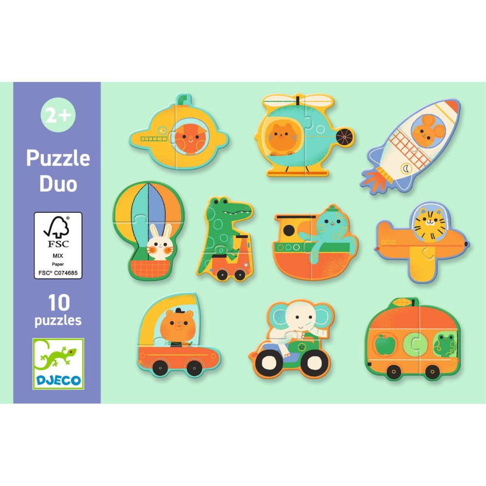Djeco Puzzle Duo-Trio - Vehicles DJ08270