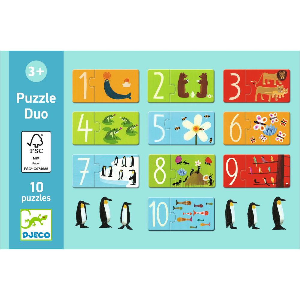 Djeco Puzzle Duo-Trio Numbers DJ08151