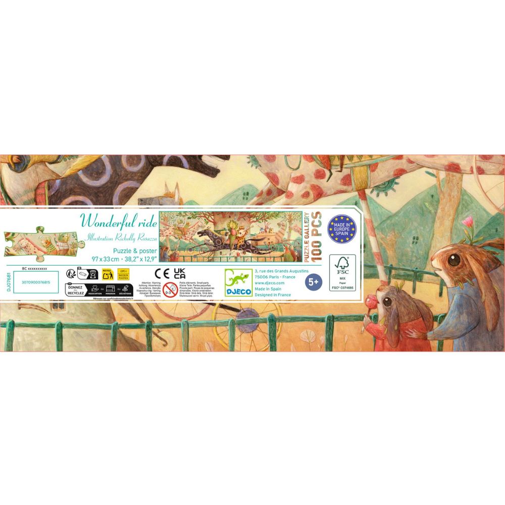 Djeco Gallery 100 Piece Jigsaw Puzzle, Wonderful Ride