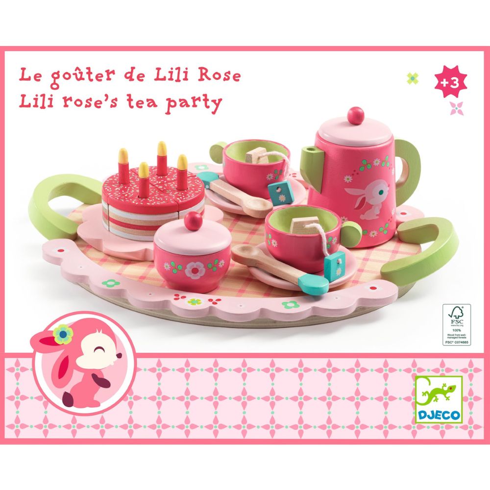 Djeco Role Play Toys - Lil Rose Tea Party DJ06639
