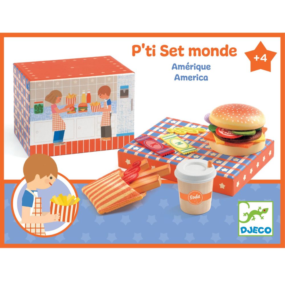 Djeco Role Play Toys - P'Ti Set - America DJ05550