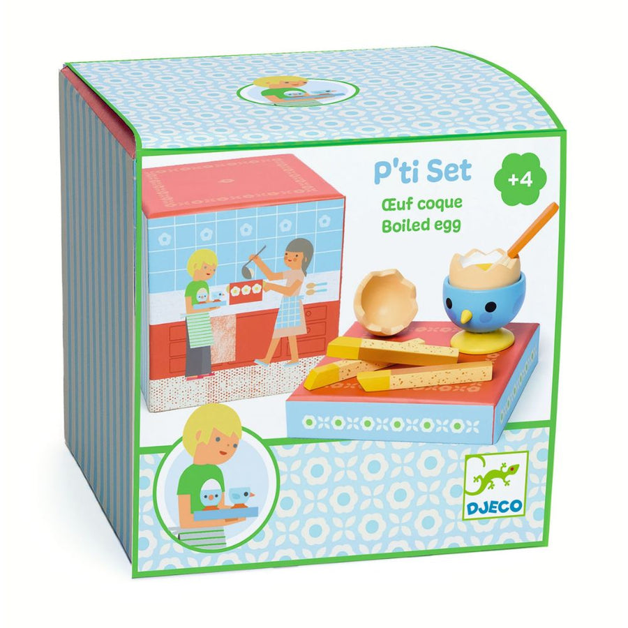 Djeco Role Play Toys - P'Ti Set - Boiled Egg DJ05542