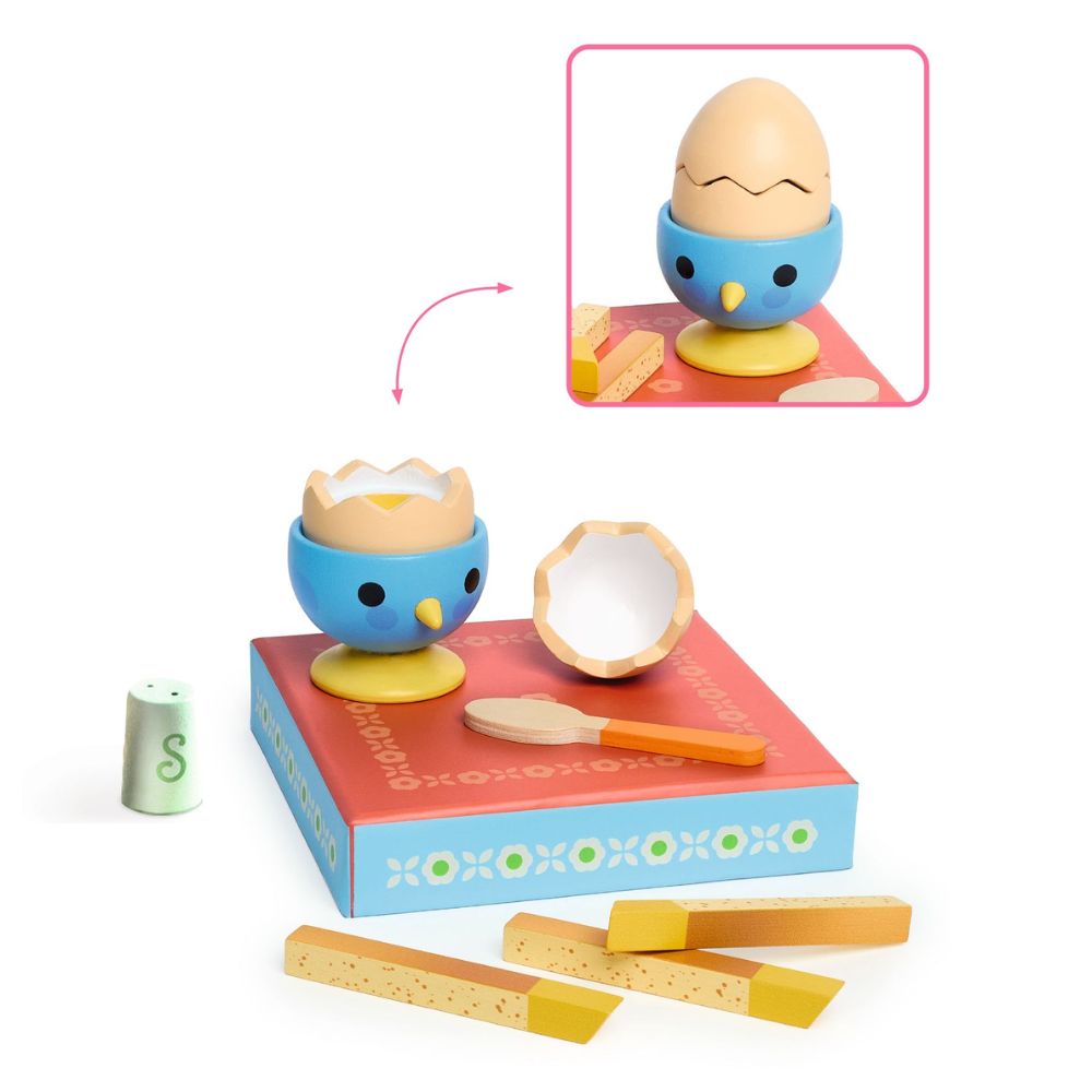 Djeco Role Play Toys - P'Ti Set - Boiled Egg DJ05542