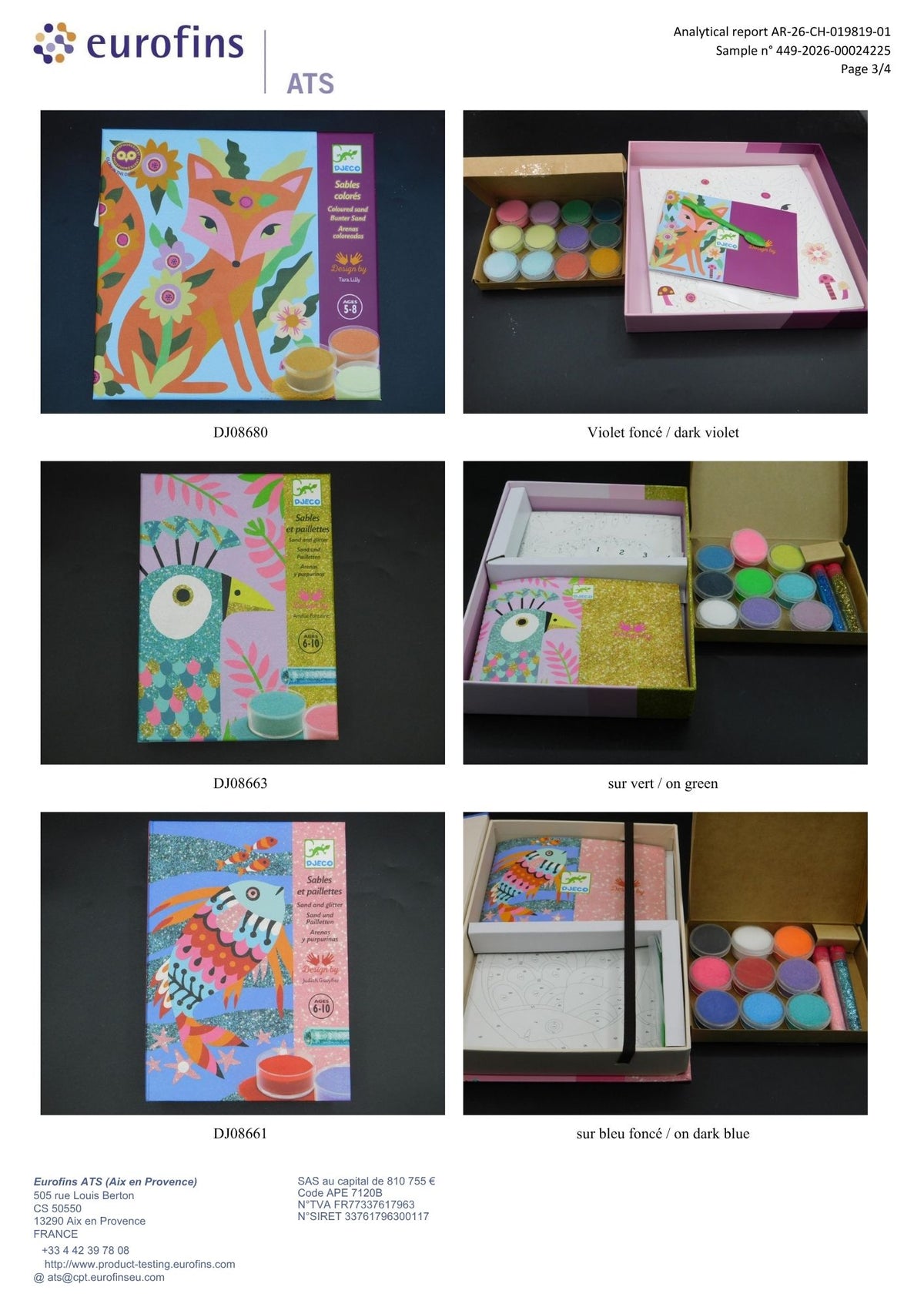 Sand Art For Kids - Peel, Sprinke Create!  Djeco Velvety Paws