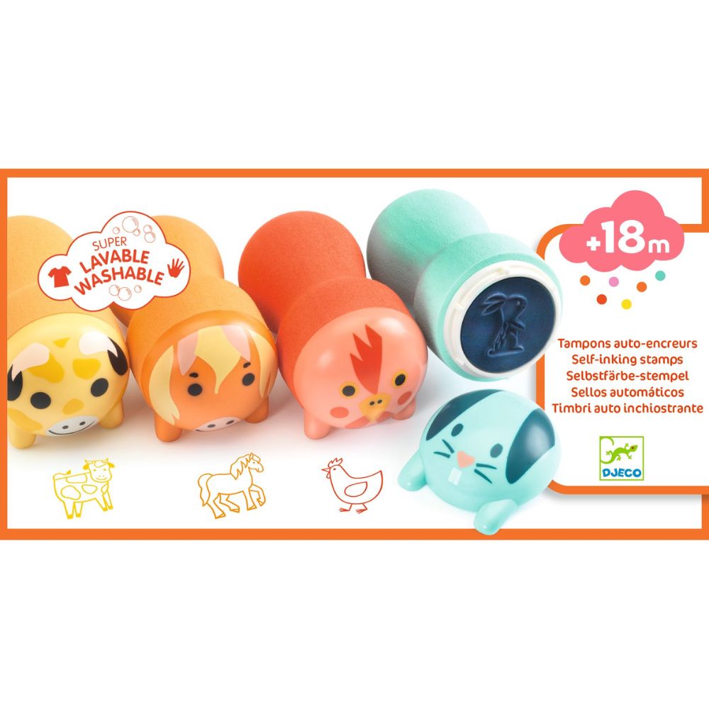 Djeco Stamps For Little Ones - FarmAnimals DJ09011