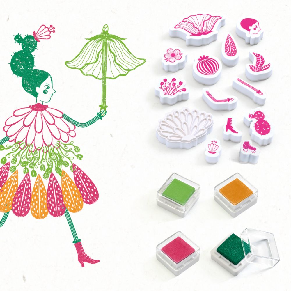Djeco Stamps - Flower Girls