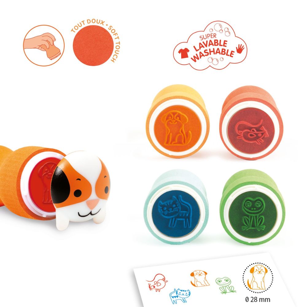 Djeco Stamps For Little Ones - GardenAnimals 