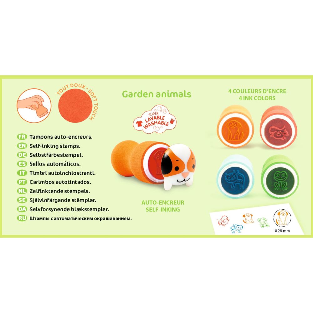 Djeco Stamps For Little Ones - GardenAnimals 