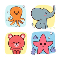 Djeco Step By Step Babies &amp; Co - Learn To Draw Baby Animals DJ08246