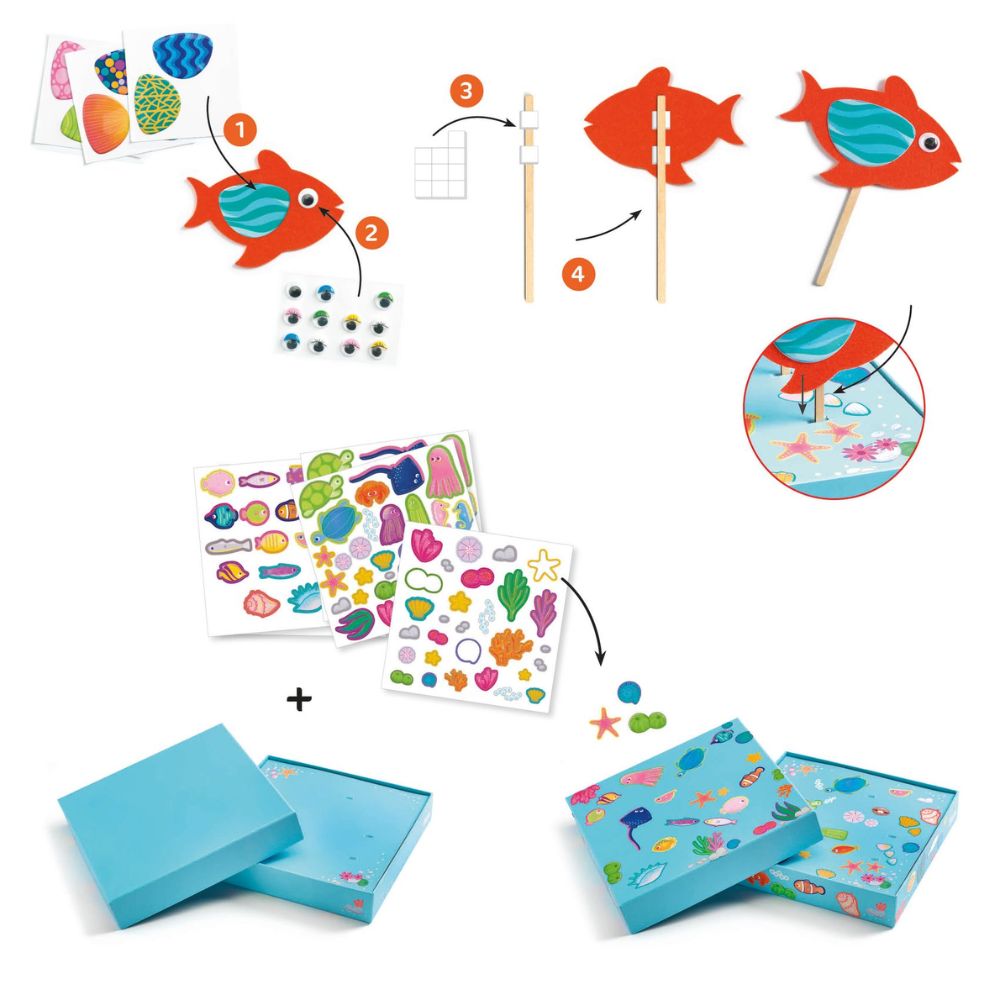 Djeco Stickers Collage - Happy Aquarium DJ00053