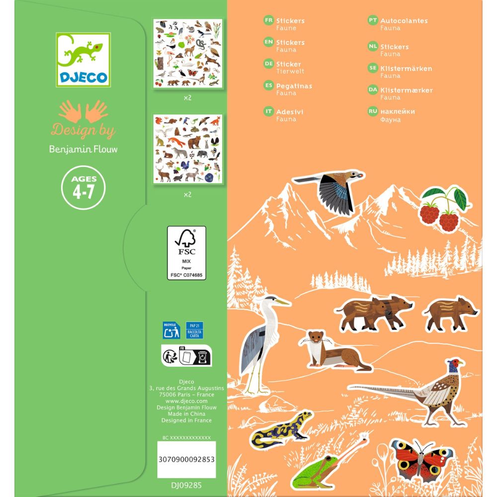 Djeco Stickers - Fauna
