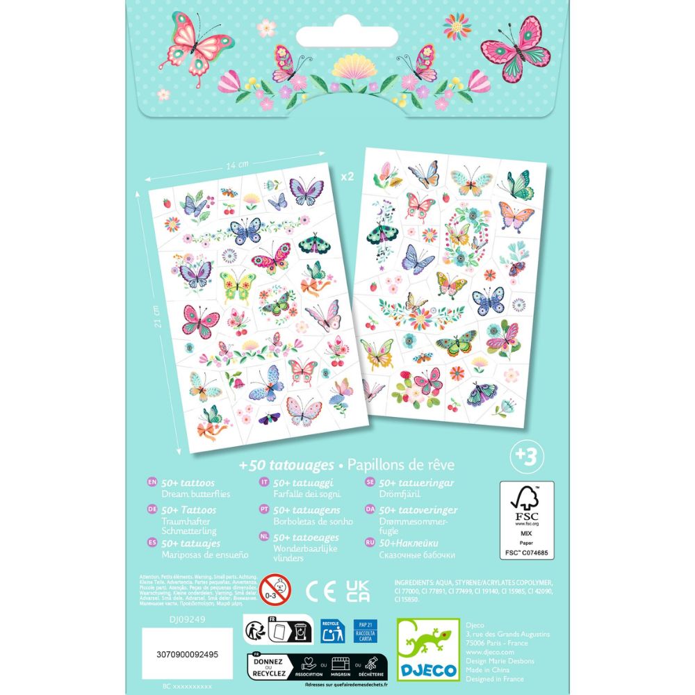 Djeco Tattoos - Dream Butterflies