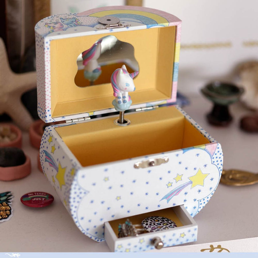 Djeco Wooden Musical Box - Dreams of Unicorns DJ06605