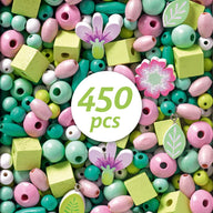 Djeco Wooden Threading Beads - Flowers and Foliage