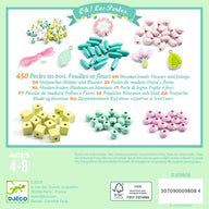 Djeco Wooden Threading Beads - Flowers and Foliage