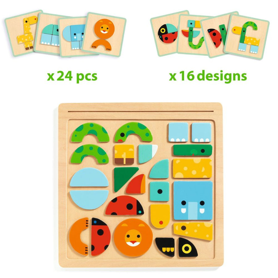 Djeco Wooden Magnetics- GeoBasic DJ06210