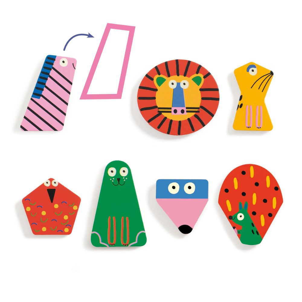 Djeco Wooden Puzzles - Puzzlo Geo DJ01836