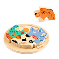 Djeco Wooden Puzzles - Round Dog DJ01105