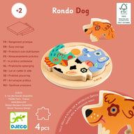Djeco Wooden Puzzles - Round Dog DJ01105
