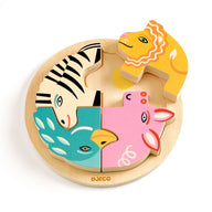 Djeco Wooden Puzzles - Round Lion DJ01107