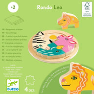 Djeco Wooden Puzzles - Round Lion DJ01107