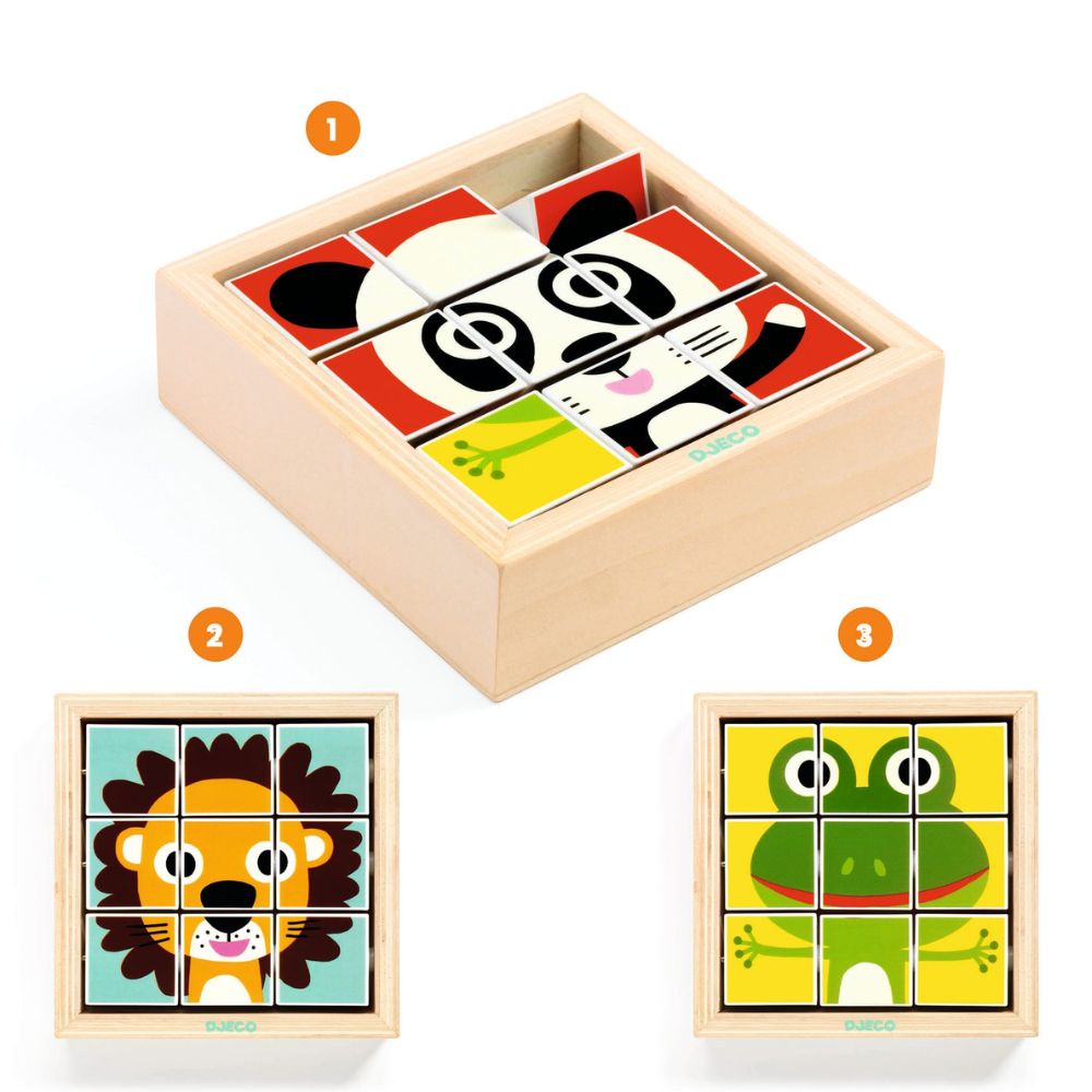 Djeco Wooden Puzzles - Tournanimo DJ01953